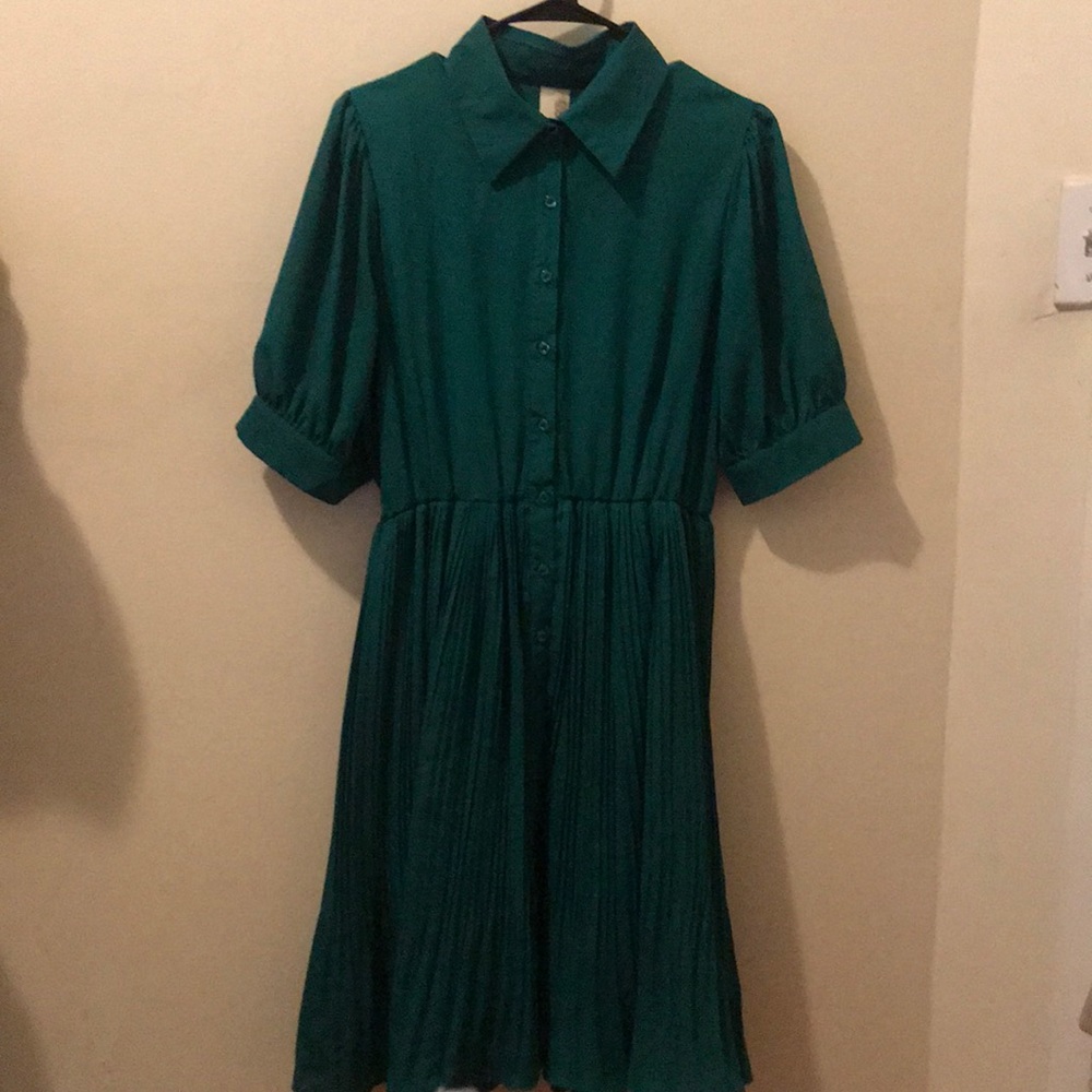 Green Collared Dress